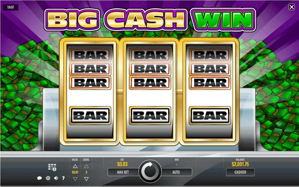 Big Cash Win Online Slot Reels